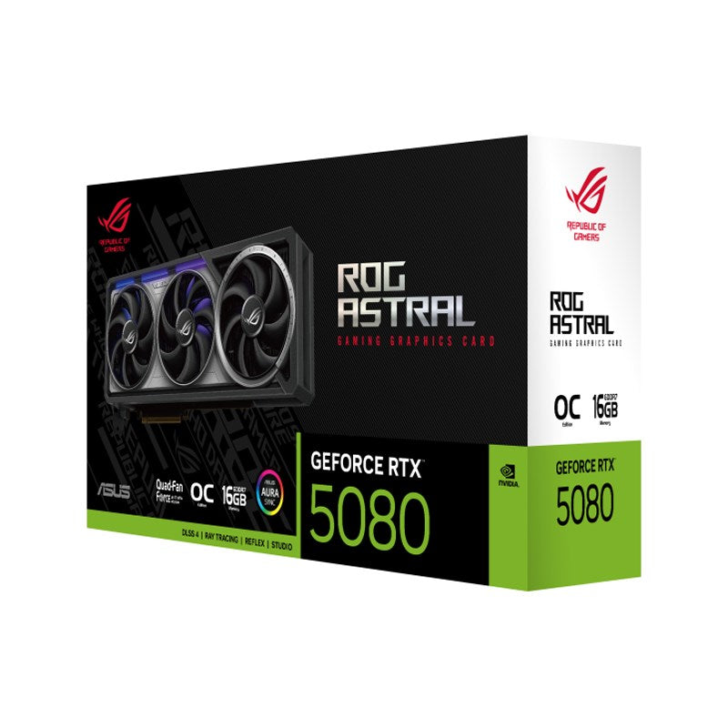 Asus ROG Astral GeForce RTX 5080 16GB GDDR7 OC Edition Gaming Graphics Card Asus ROG Astral GeForce RTX 5080 16GB GDDR7 OC Edition Gaming Graphics Card